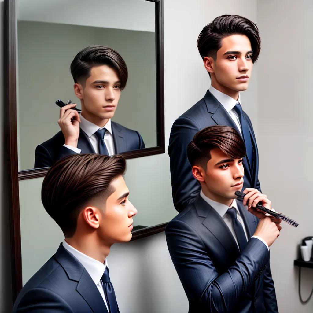 homem espelho pente produto cabelo