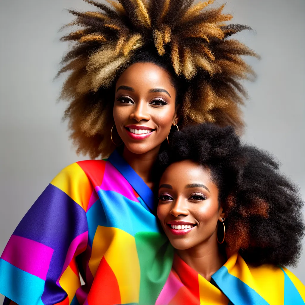 mulher afro penteados cabelo colorido