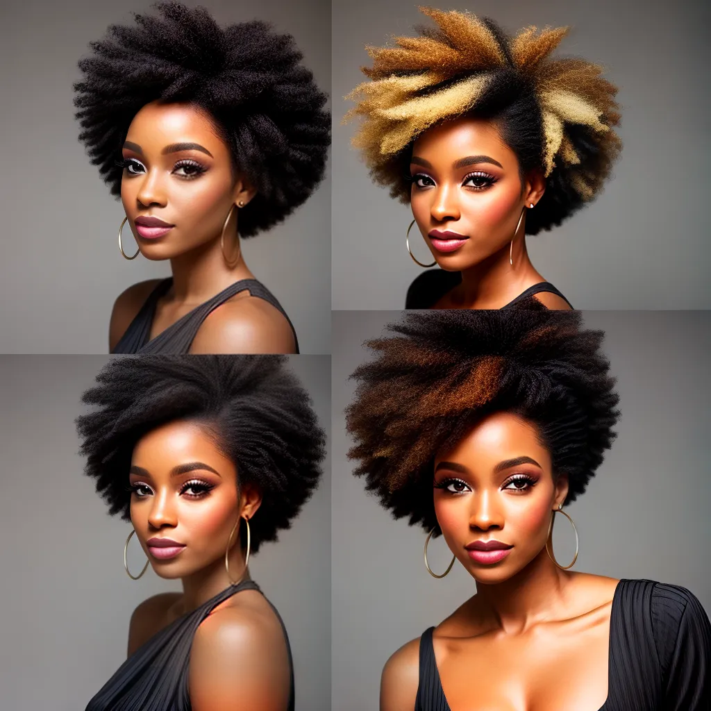 mulher afro penteados estilosos