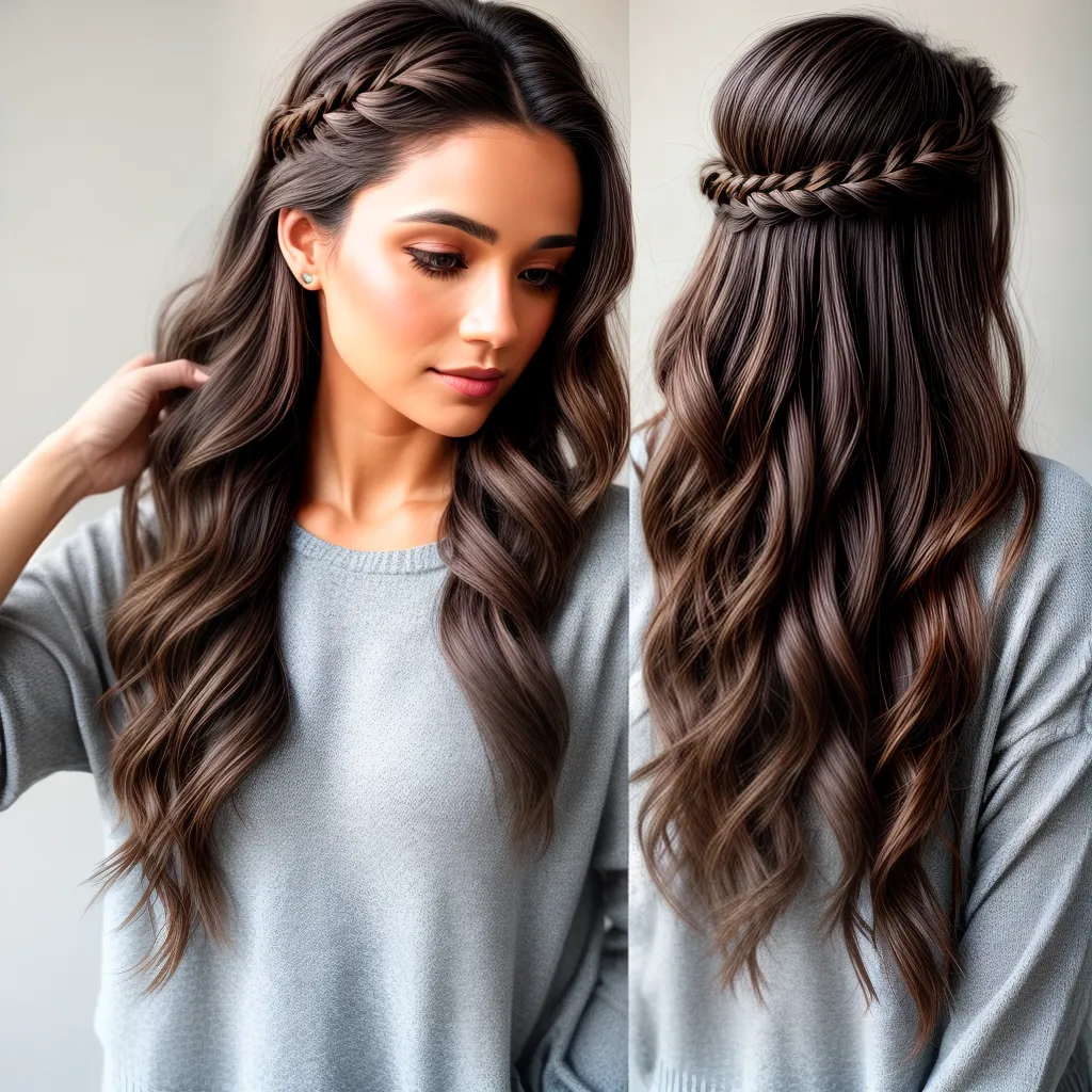 mulher cabelo ondulado tranca lateral 1