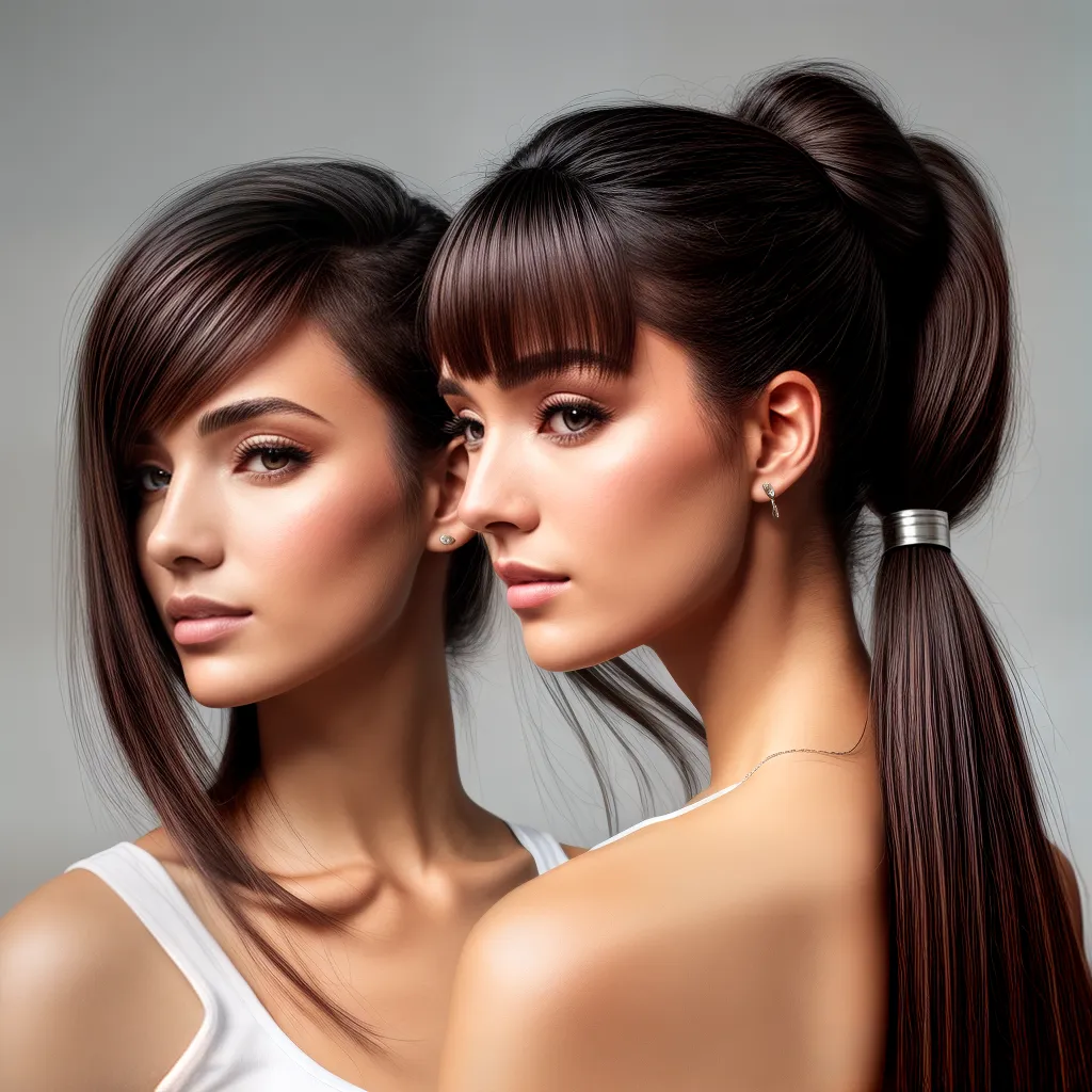 mulher espelho penteado rapido