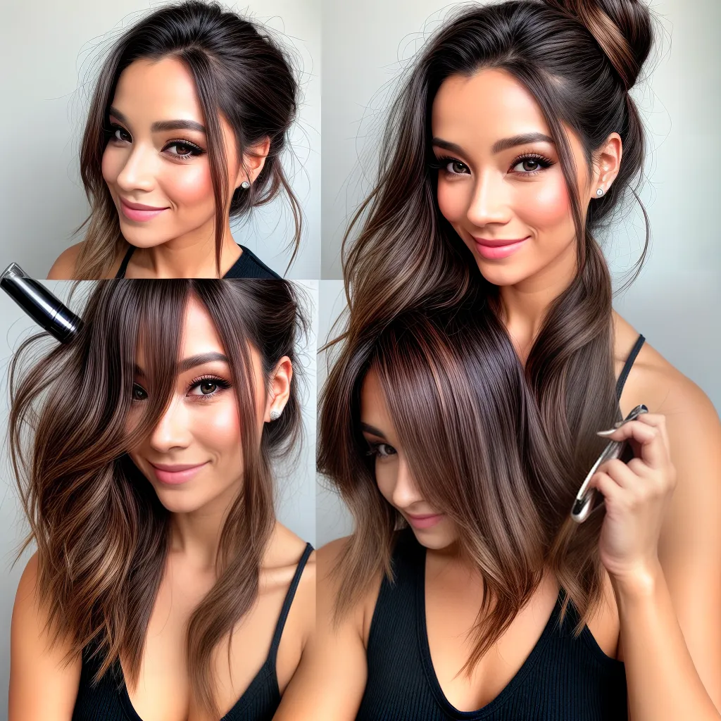 mulher sorrindo penteado rapido