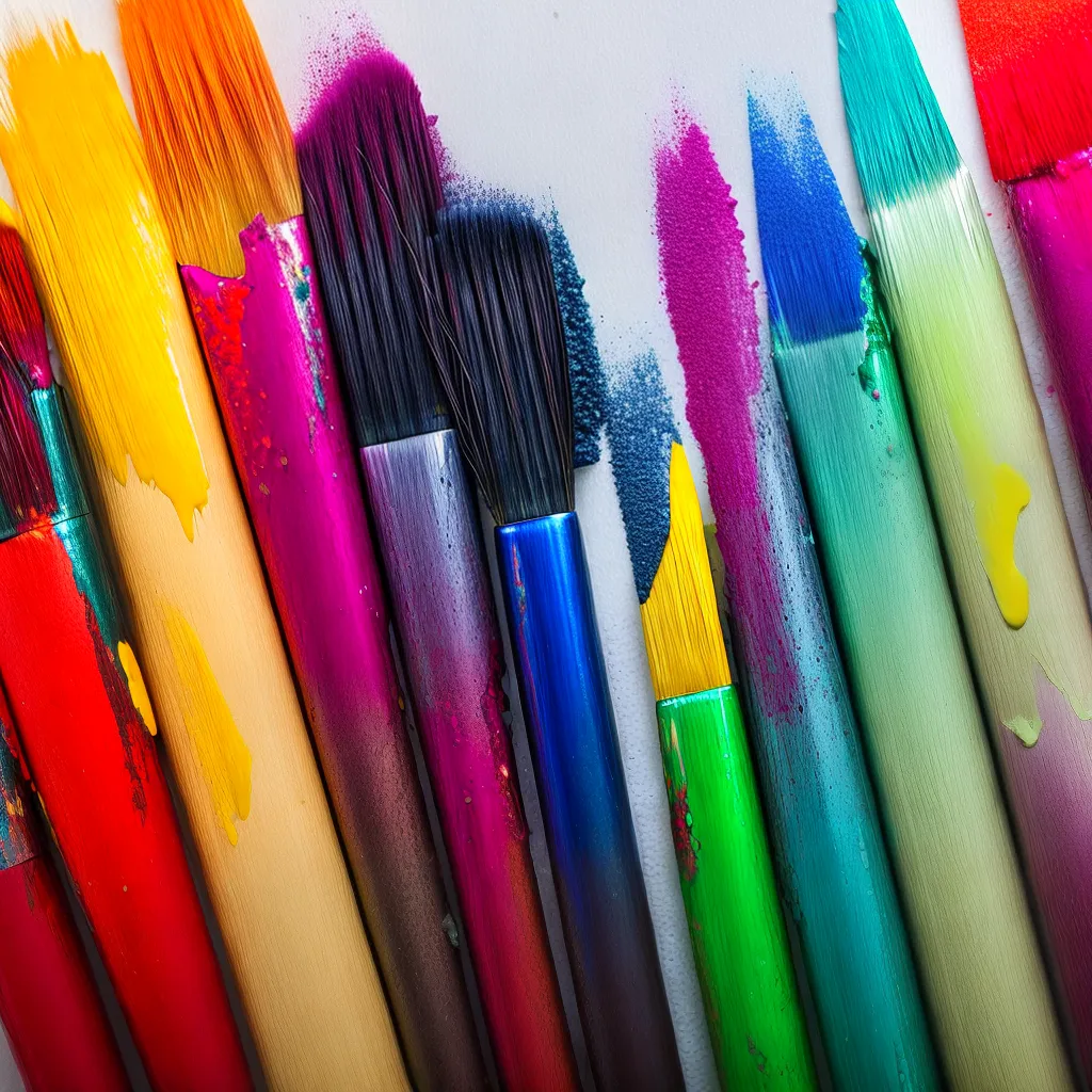 pinceis coloridos arte pintura pinceis coloridos arte pintura