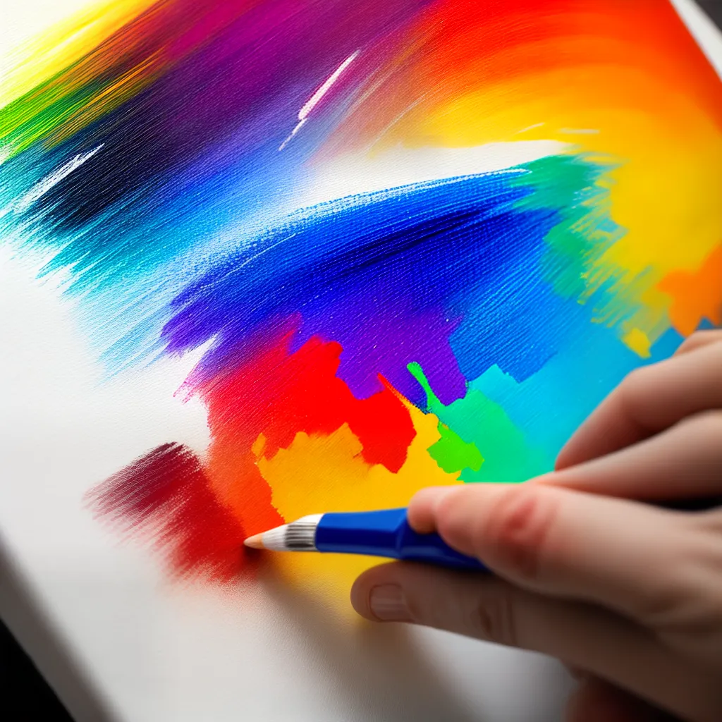 mao artista pincel cores criatividade