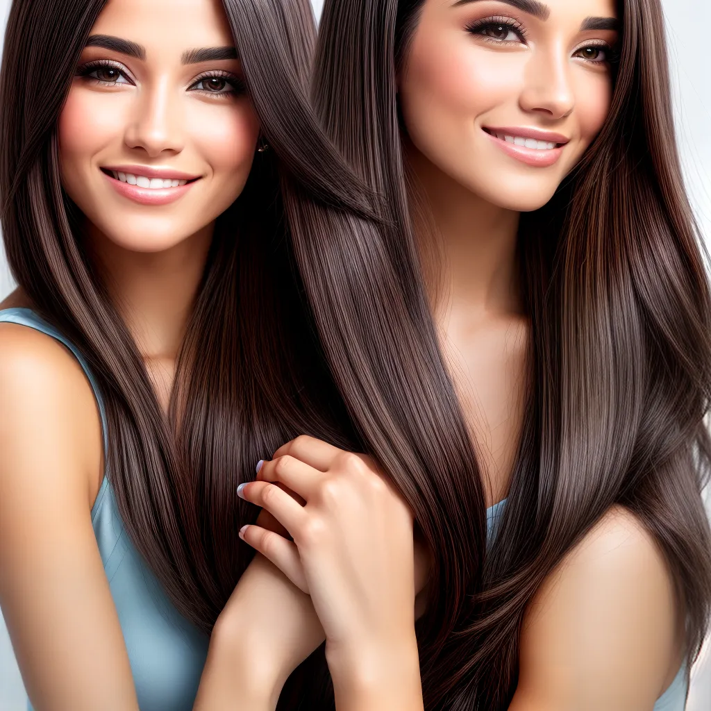 cabelo brilhante liso satisfeita tratamento