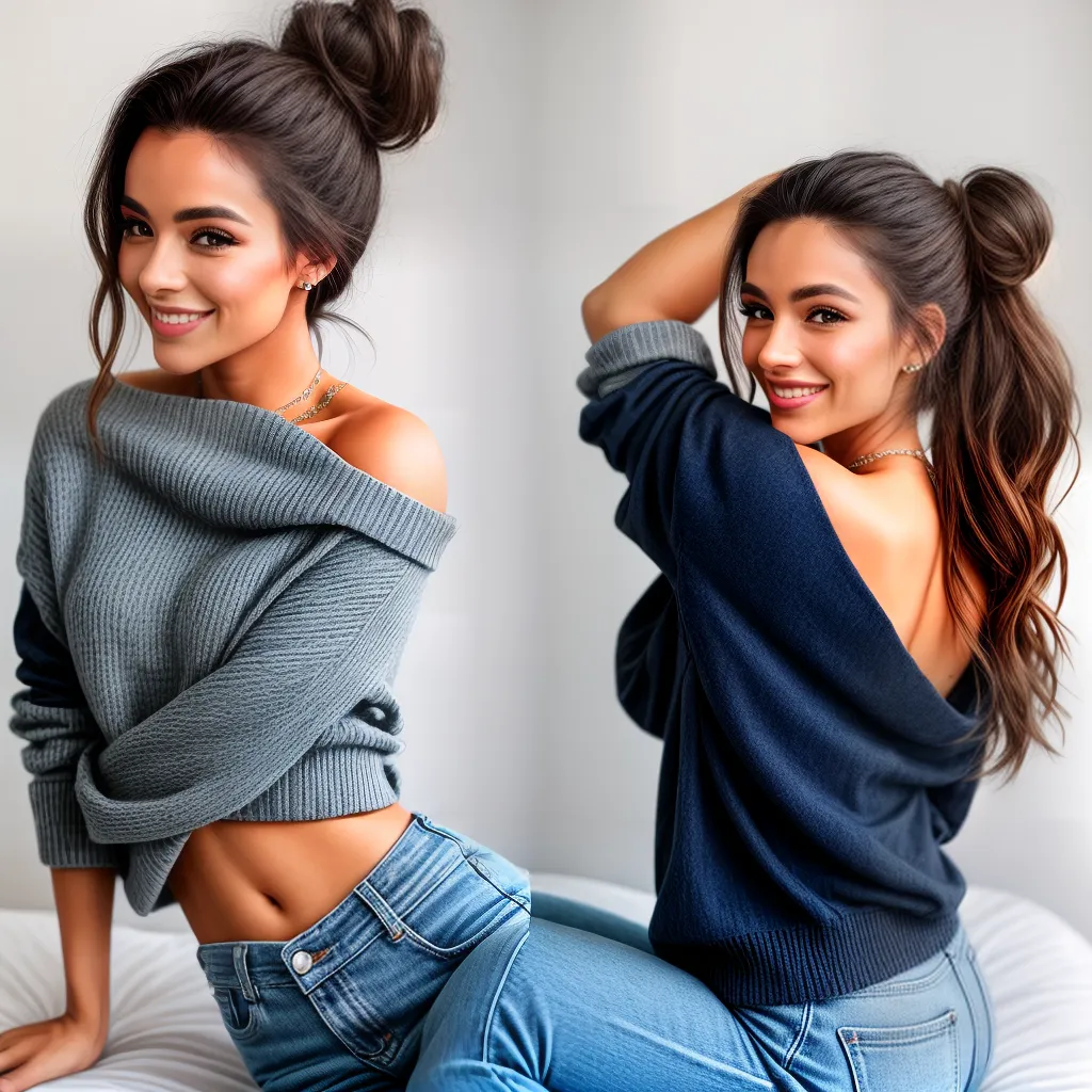mulher cabelo ombro bun despojado 1