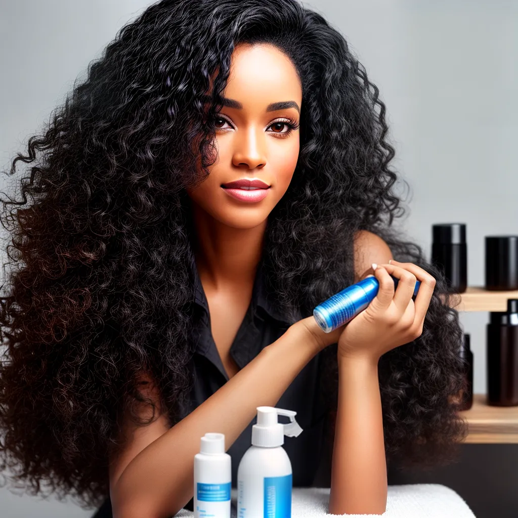 mulher cabelo preto oleo cuidados