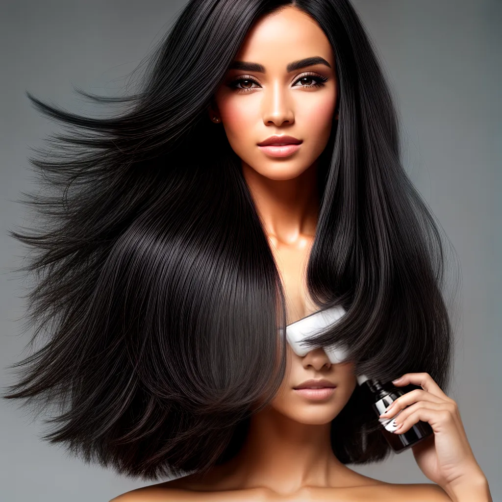 mulher cabelo preto oleo pente 1