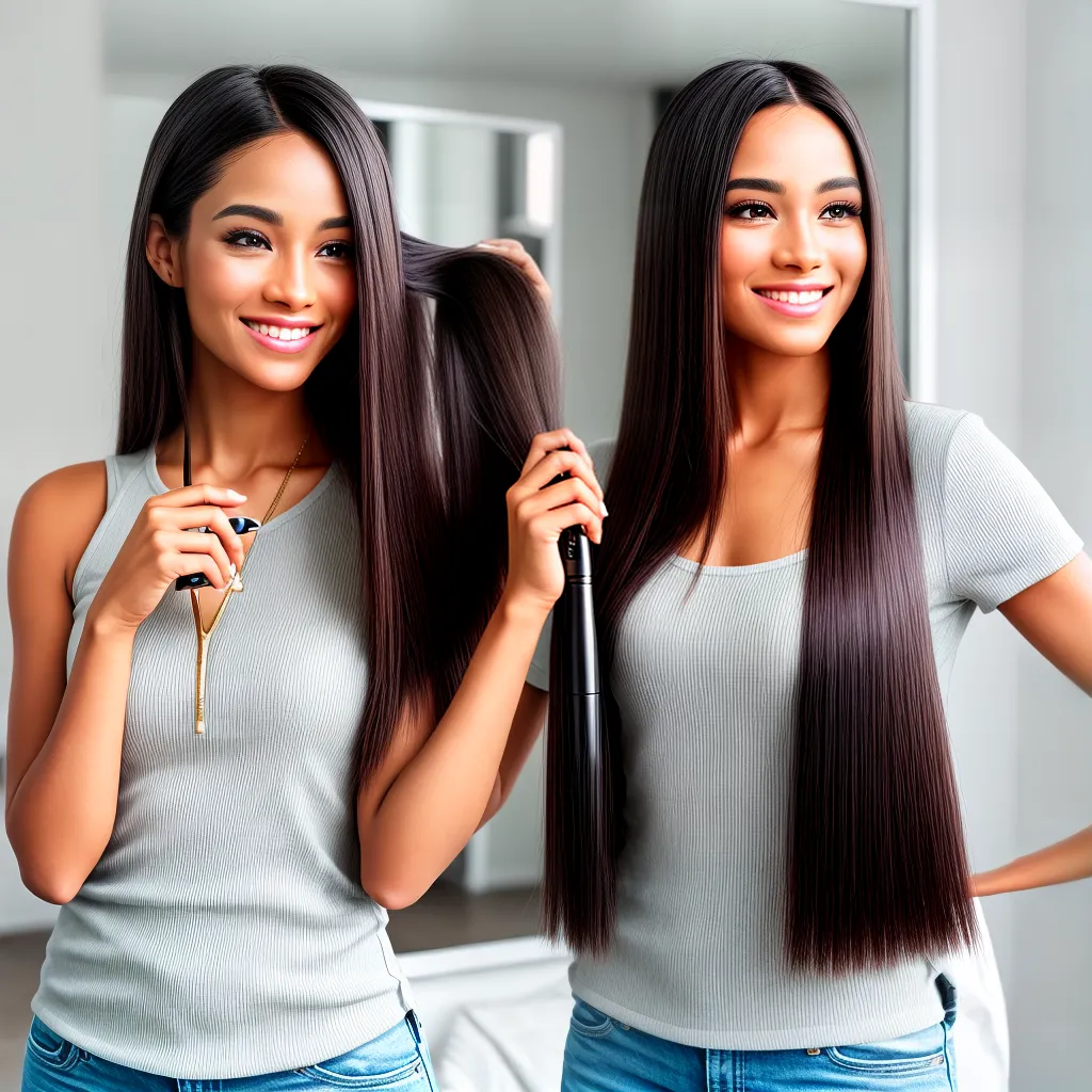 mulher cabelo liso espelho pente oleo mulher cabelo liso espelho pente oleo