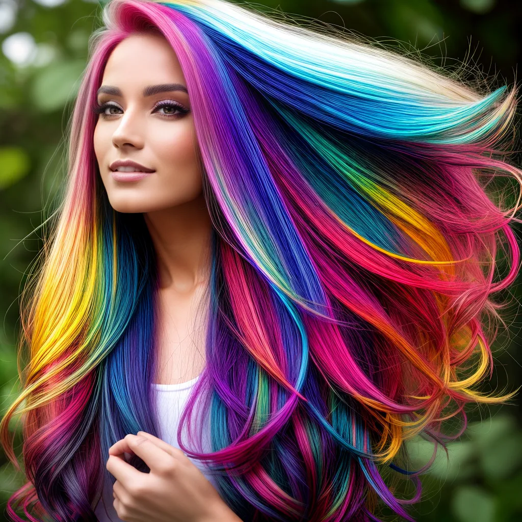 mulher destaque cabelo colorido brilho mulher destaque cabelo colorido brilho