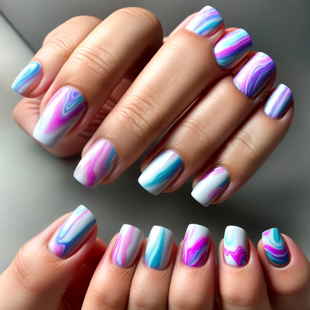 unhas marmorizadas elegantes design unhas marmorizadas elegantes design