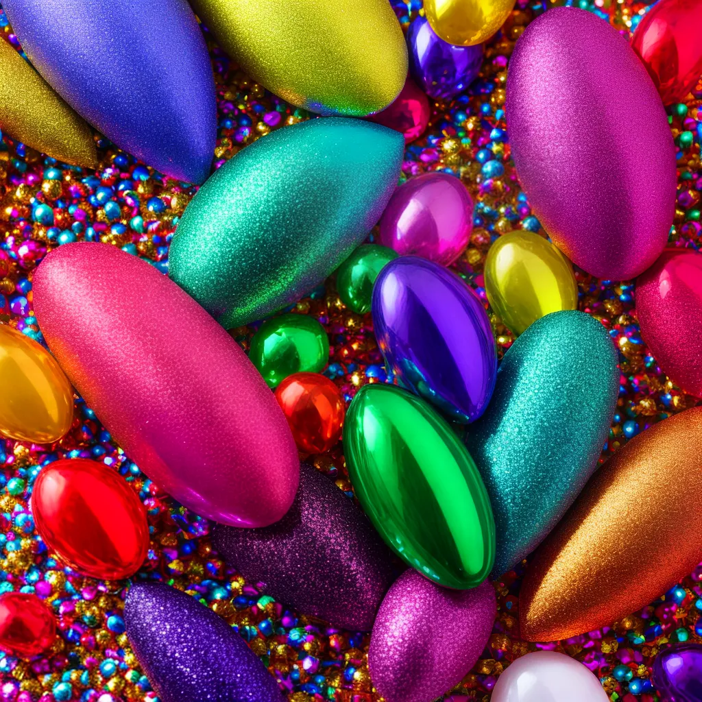unhas carnaval brilho cores padrao