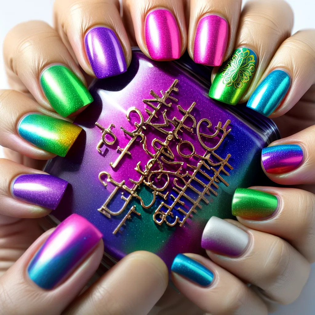unhas carnaval penas mascaras brilho