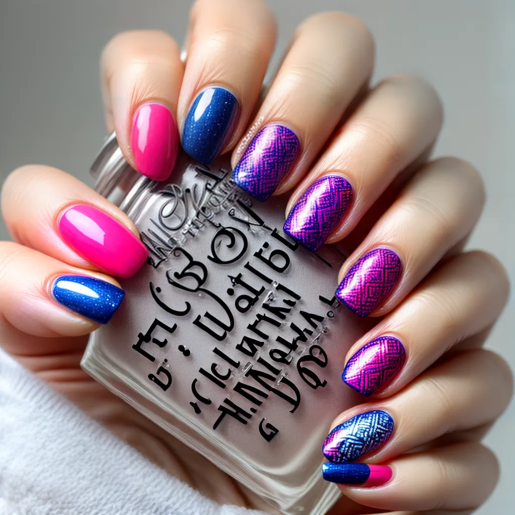 unhas geometricas coloridas artisticas