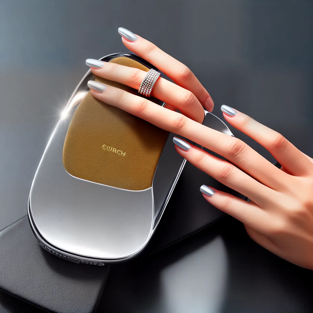 unhas espelho cromadas elegantes