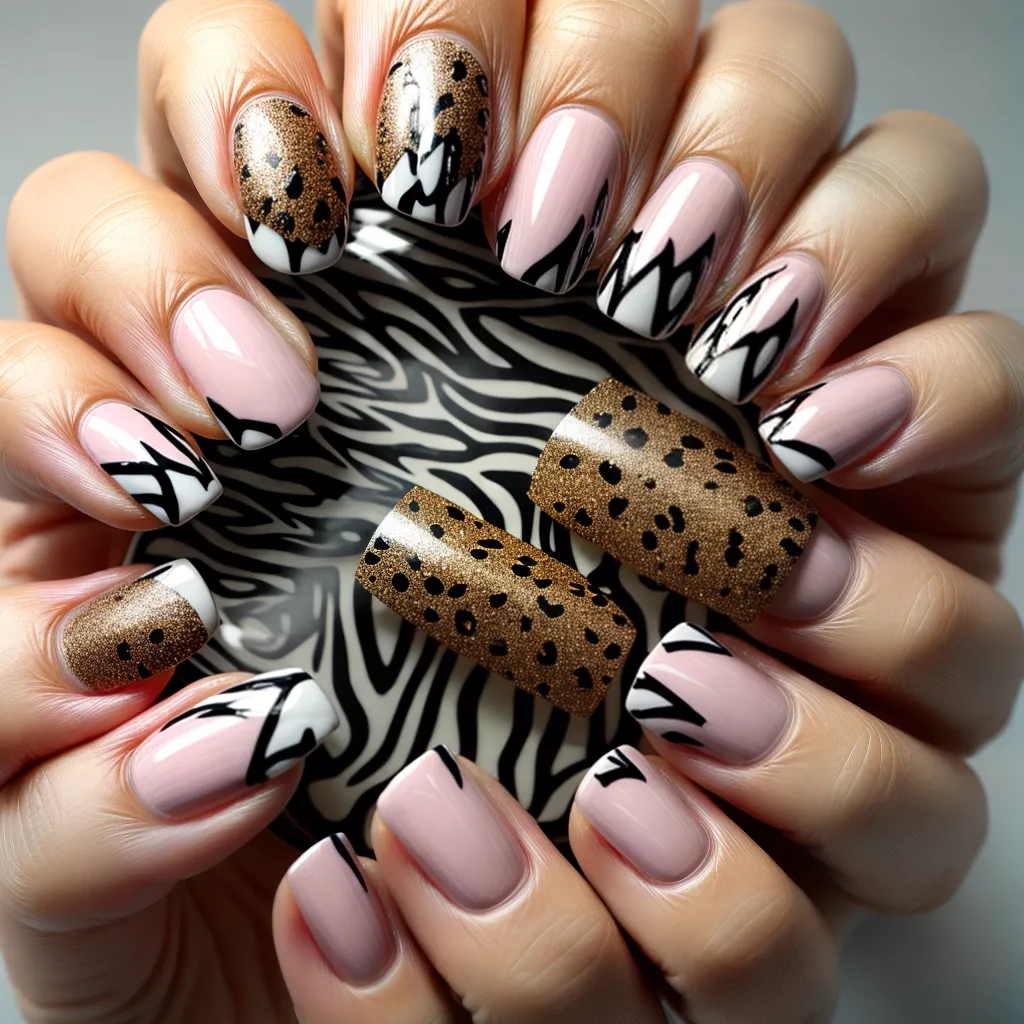unhas estampas animais artisticas