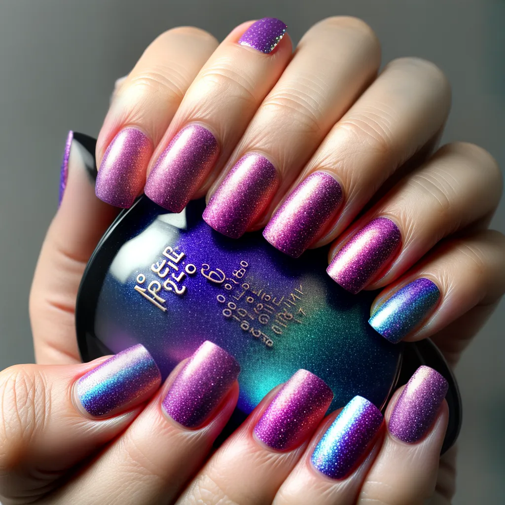 unhas decoradas holograficas brilho