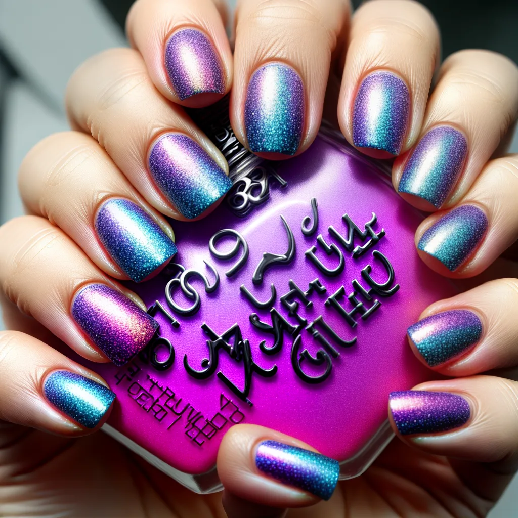 unhas decoradas holograficas arcoiris