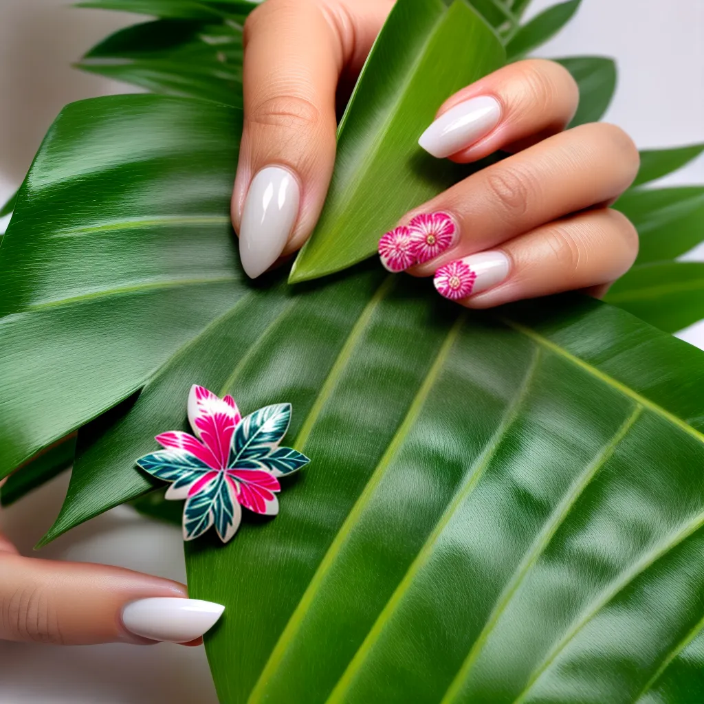 unhas tropicais verao paraiso