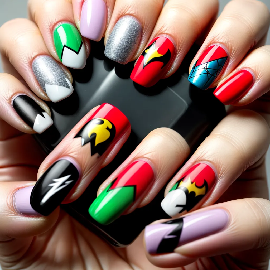 unhas superherois design poder unhas superherois design poder