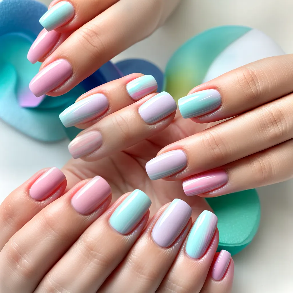 unhas manicure efeito aquarela 1 unhas manicure efeito aquarela 1