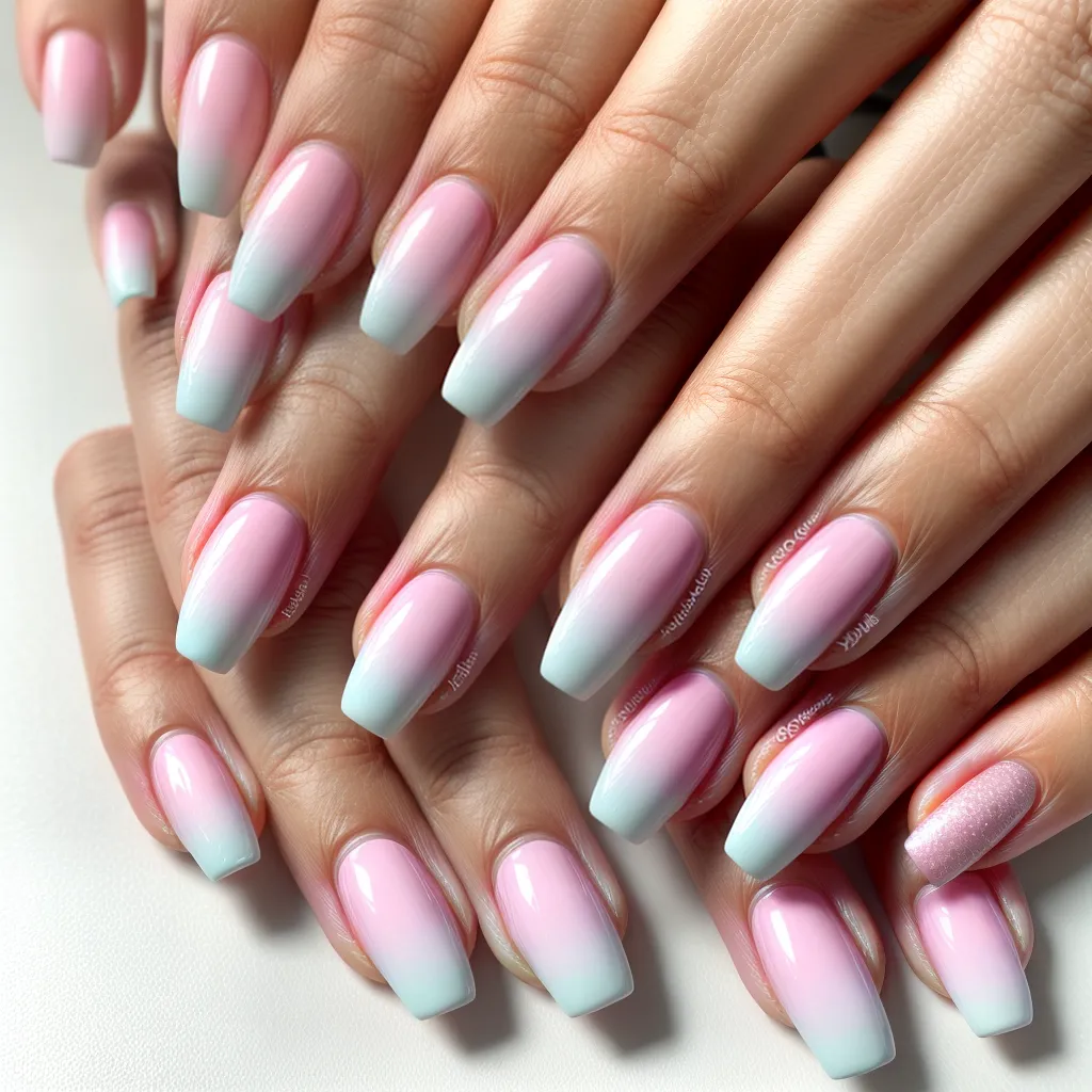 unhas manicure efeito aquarela 2
