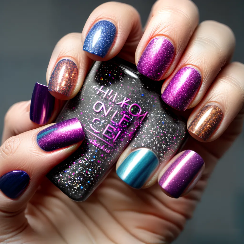 unhas futuristas geometricas metalicas