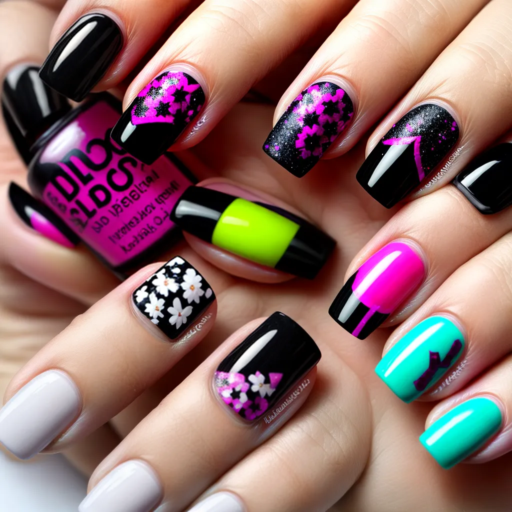 unhas punk coloridas estilosas unhas punk coloridas estilosas