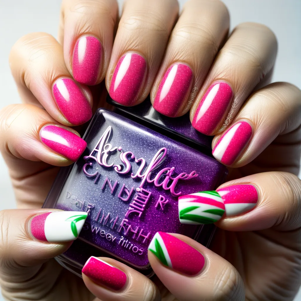 unhas artisticas doces coloridos