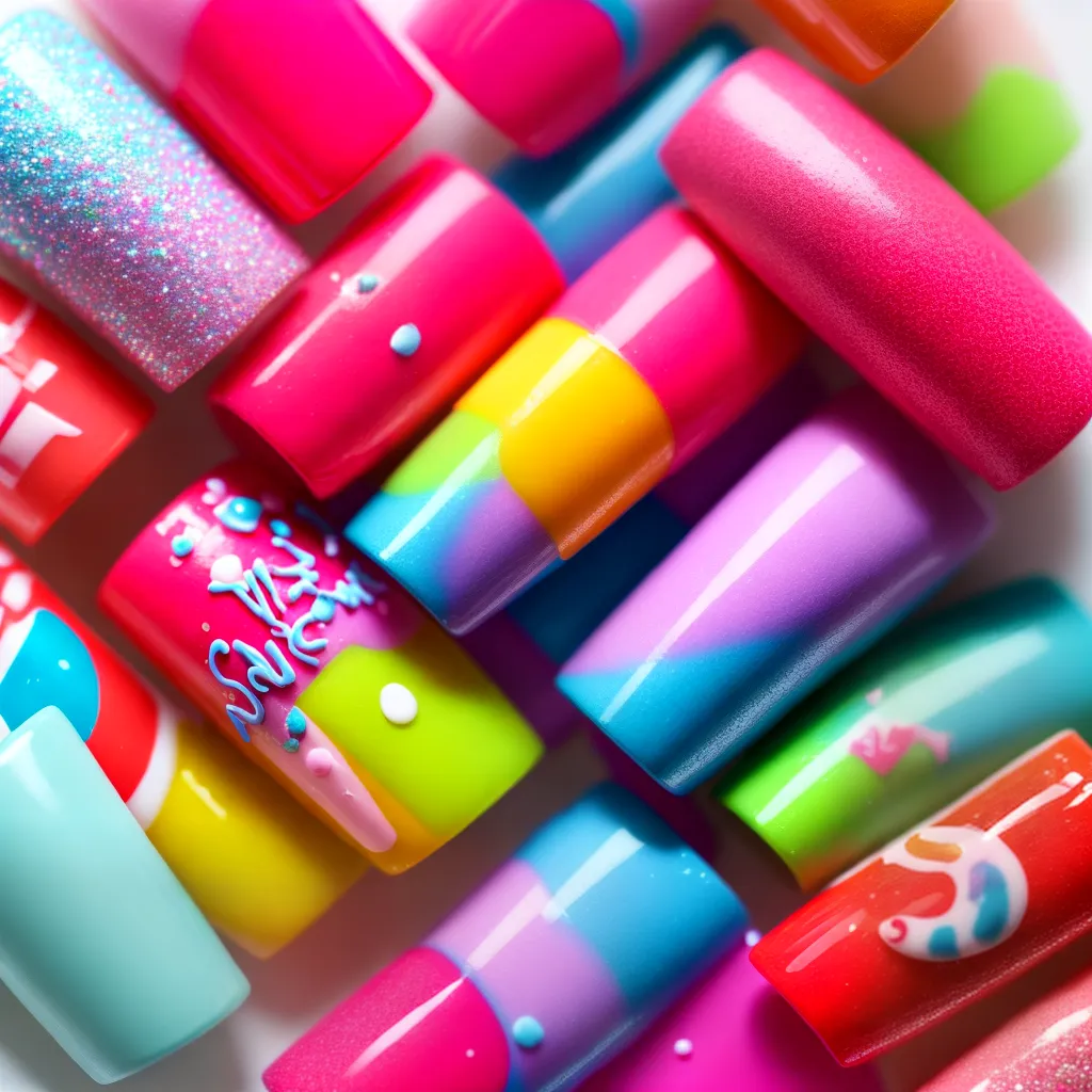 unhas artisticas doces coloridos 3