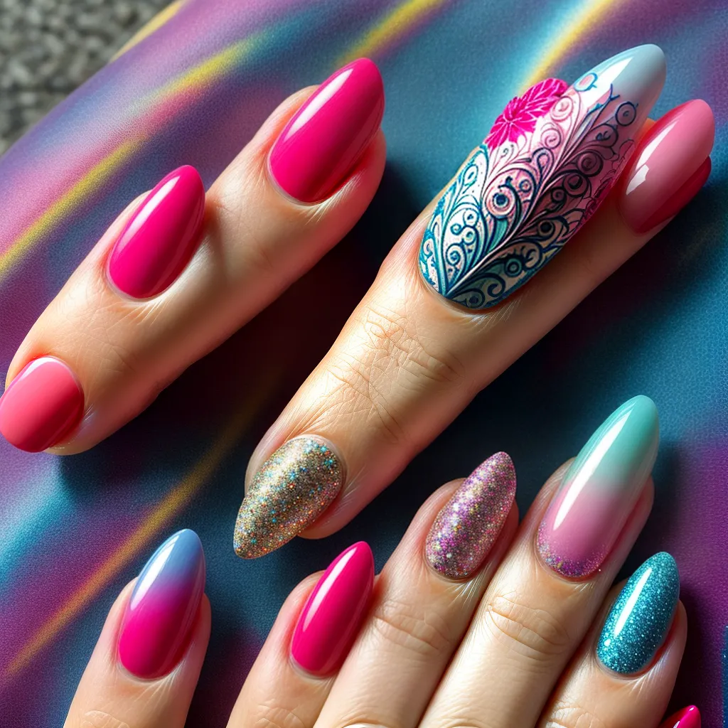 unhas decoradas aerografia design precisao