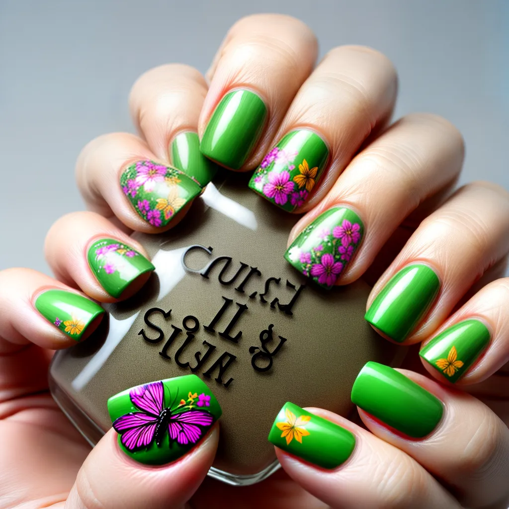 unhas artisticas natureza flores borboletas unhas artisticas natureza flores borboletas