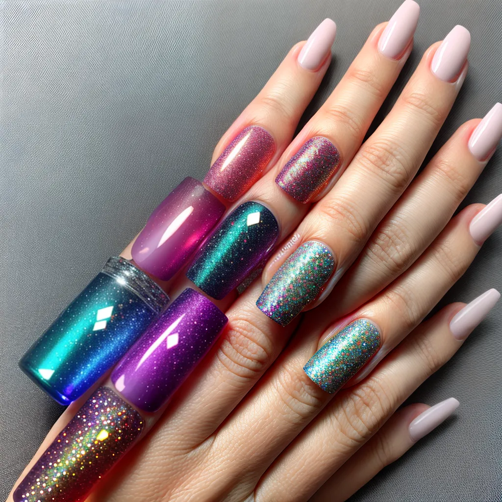unhas decoradas efeito vidro quebrado