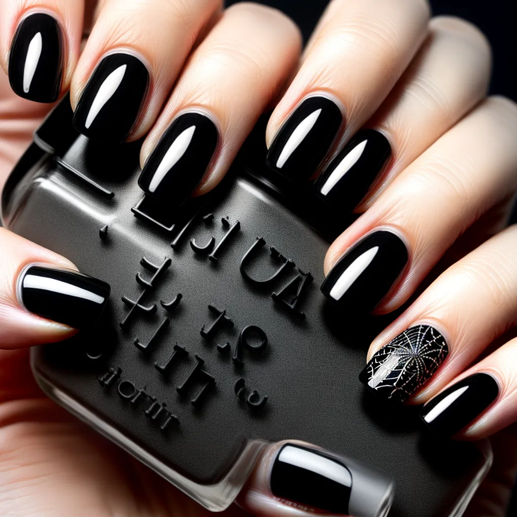 unhas aranha preto branco unhas aranha preto branco