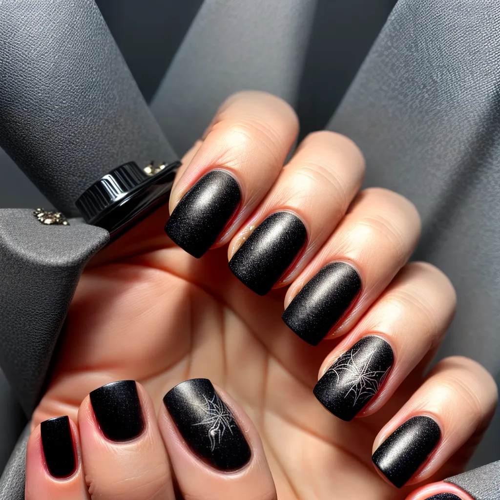 unhas aranha design halloween 1