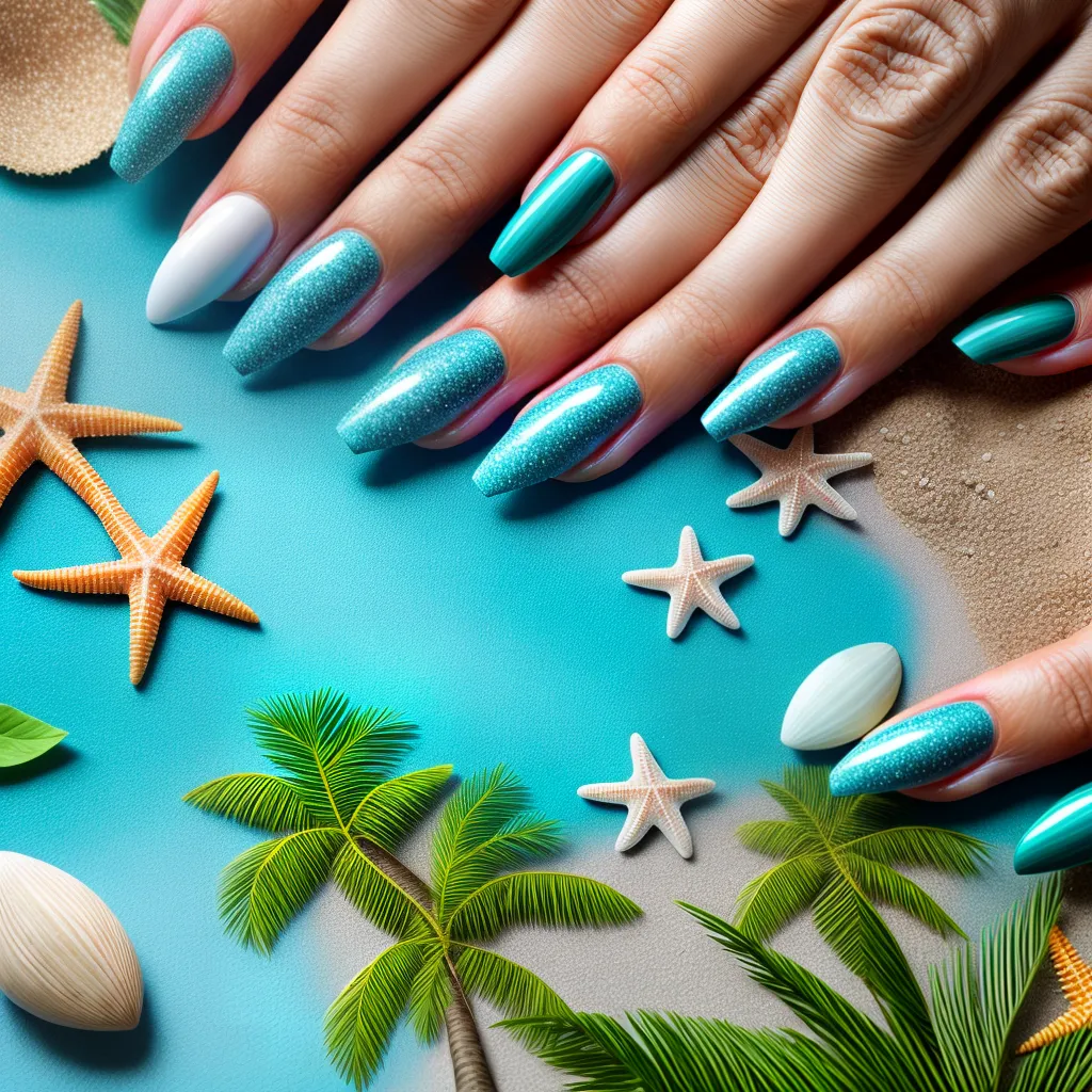 unhas artisticas praia palmeiras conchas unhas artisticas praia palmeiras conchas