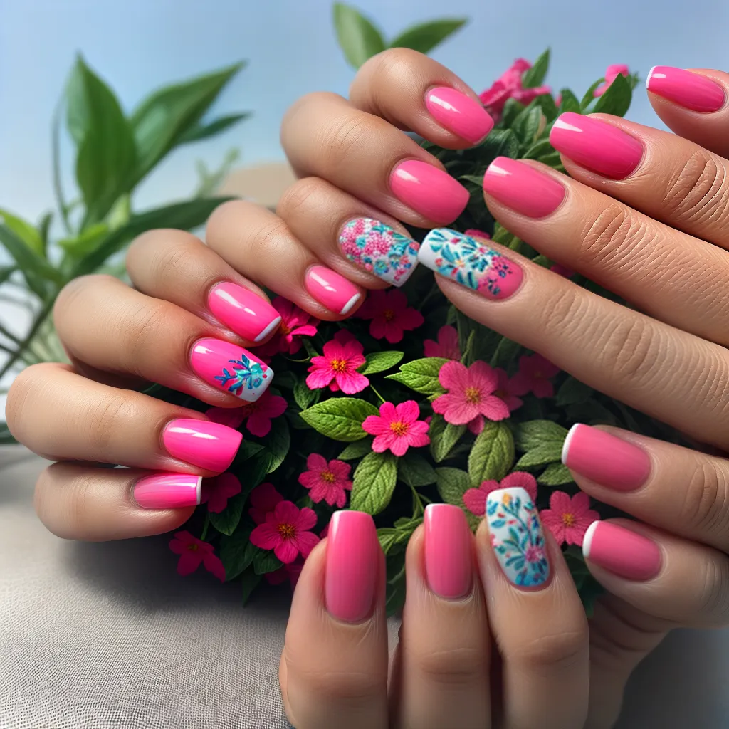 unhas florais coloridas elegantes 1 unhas florais coloridas elegantes 1