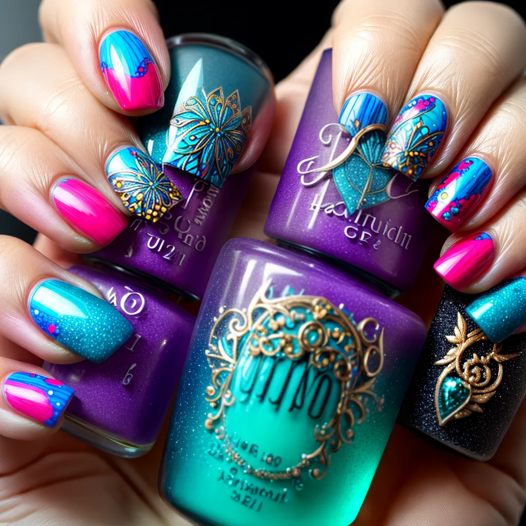 unhas arte surrealismo cores formas