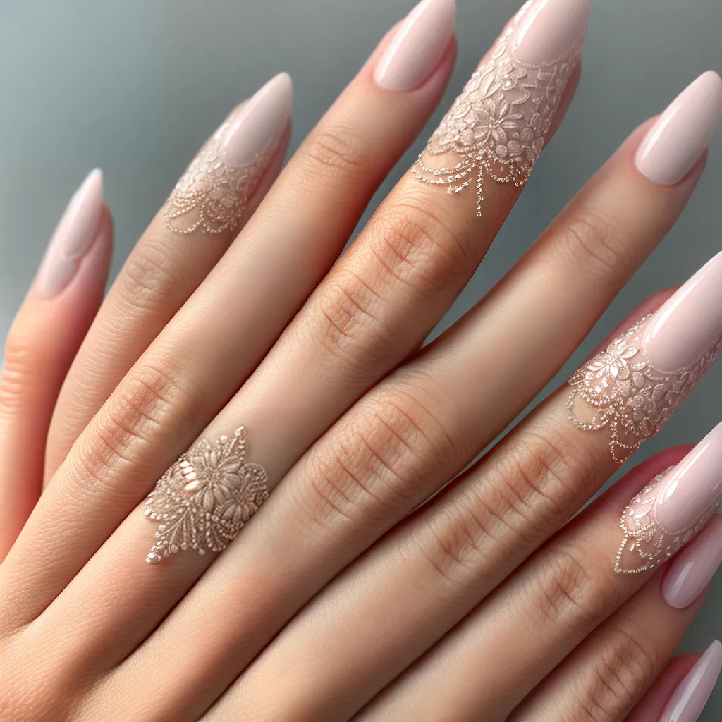 unhas lace delicadas elegantes