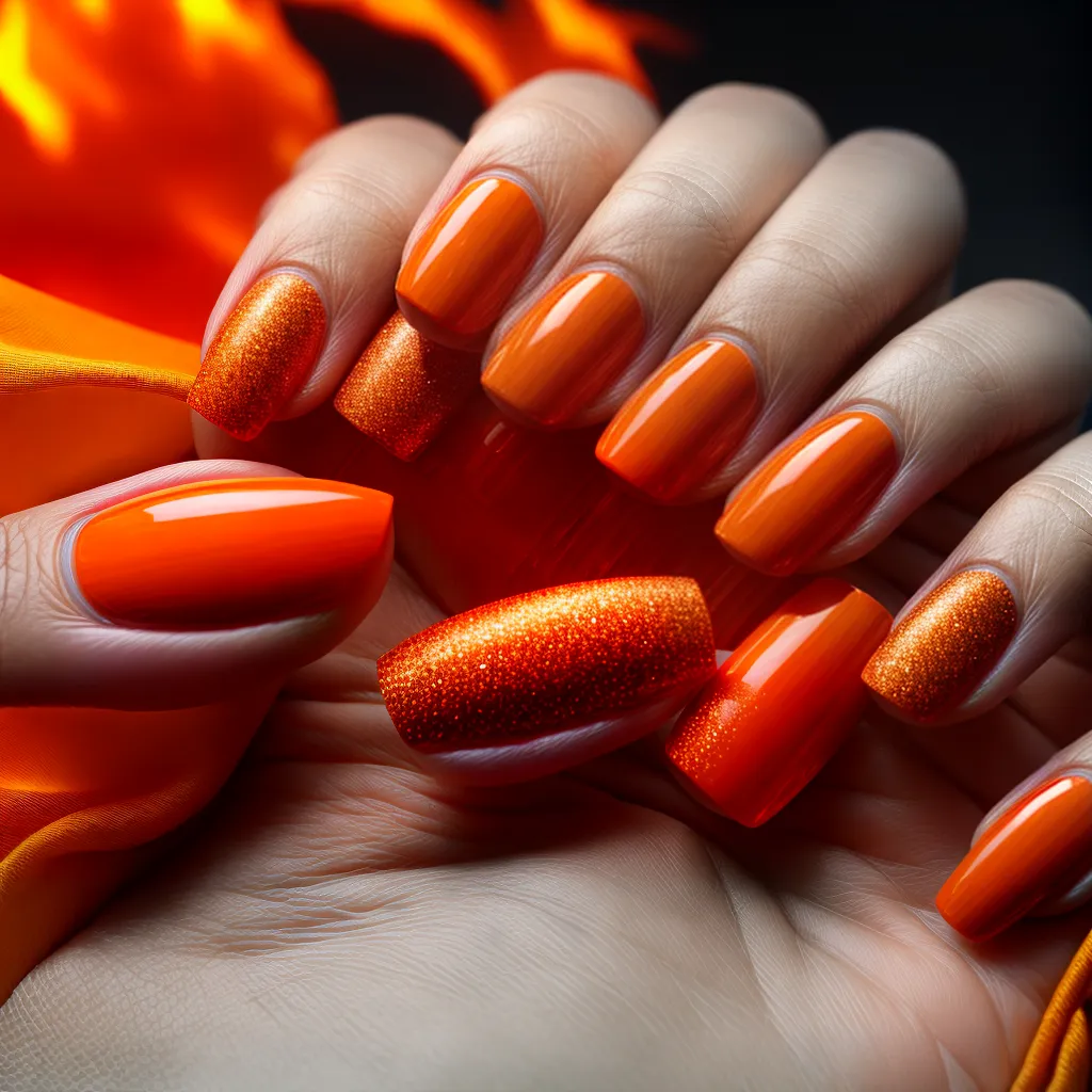 unhas fogo incandescente