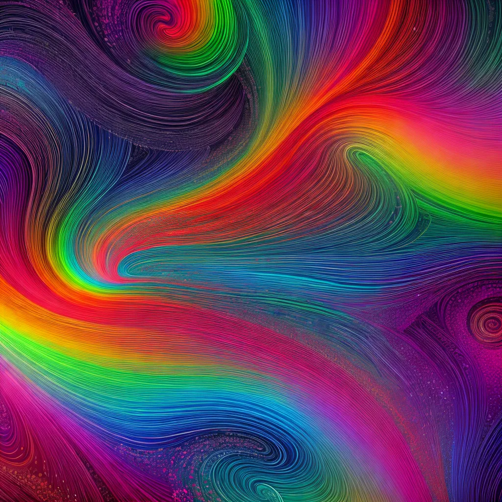 unhas psicodelicas coloridas swirls geometricos