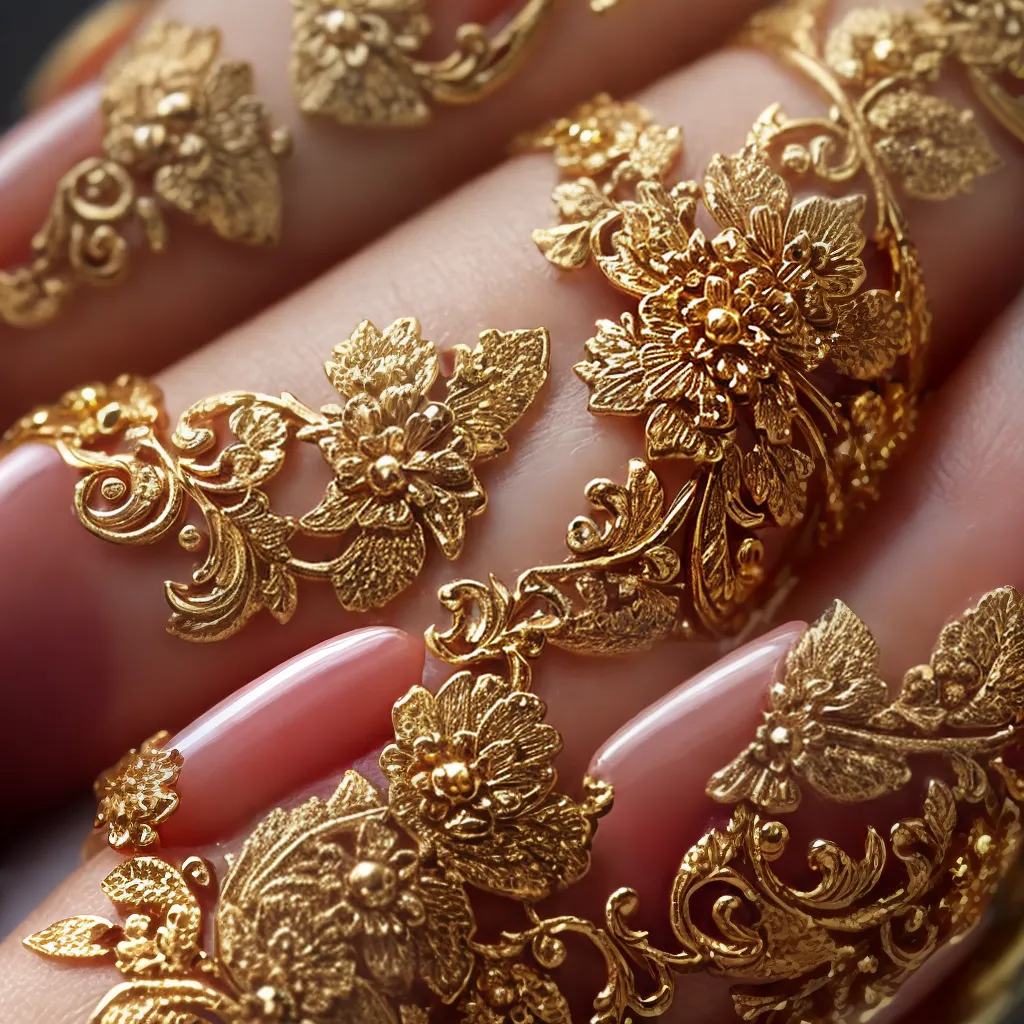 unhas barroco filigree floral unhas barroco filigree floral