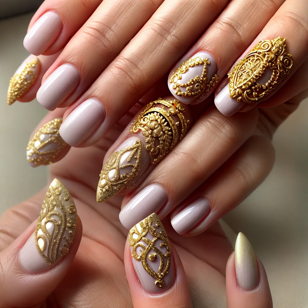 unhas barroco ouro filigree unhas barroco ouro filigree