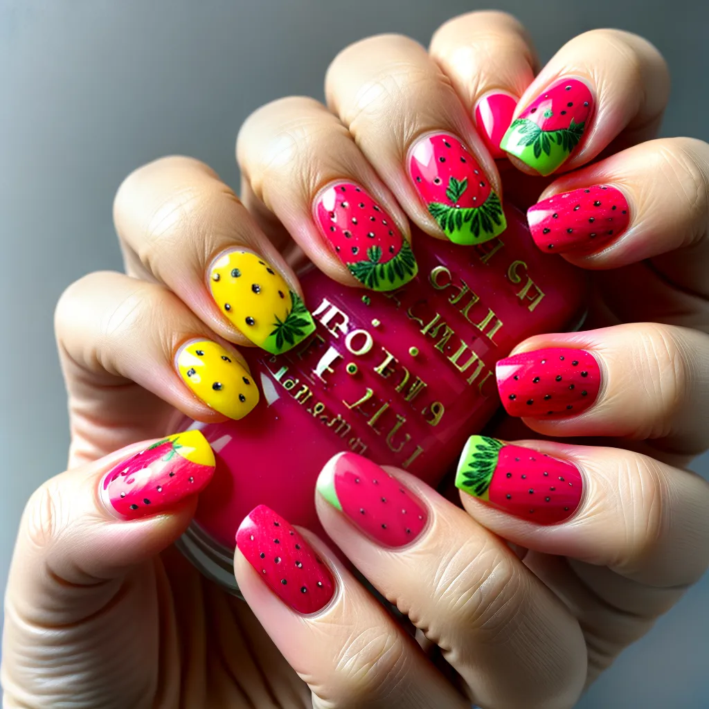 unhas frutas coloridas verao unhas frutas coloridas verao