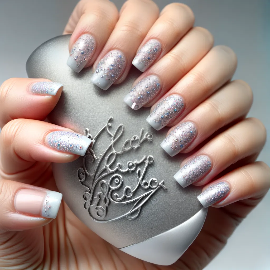 unhas decoradas elfos prata pastel