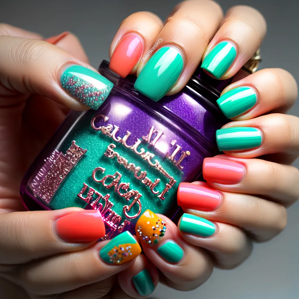 unhas danca arte colorida