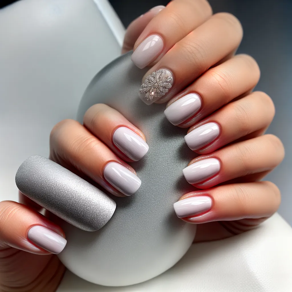 unhas marmore branco cinza