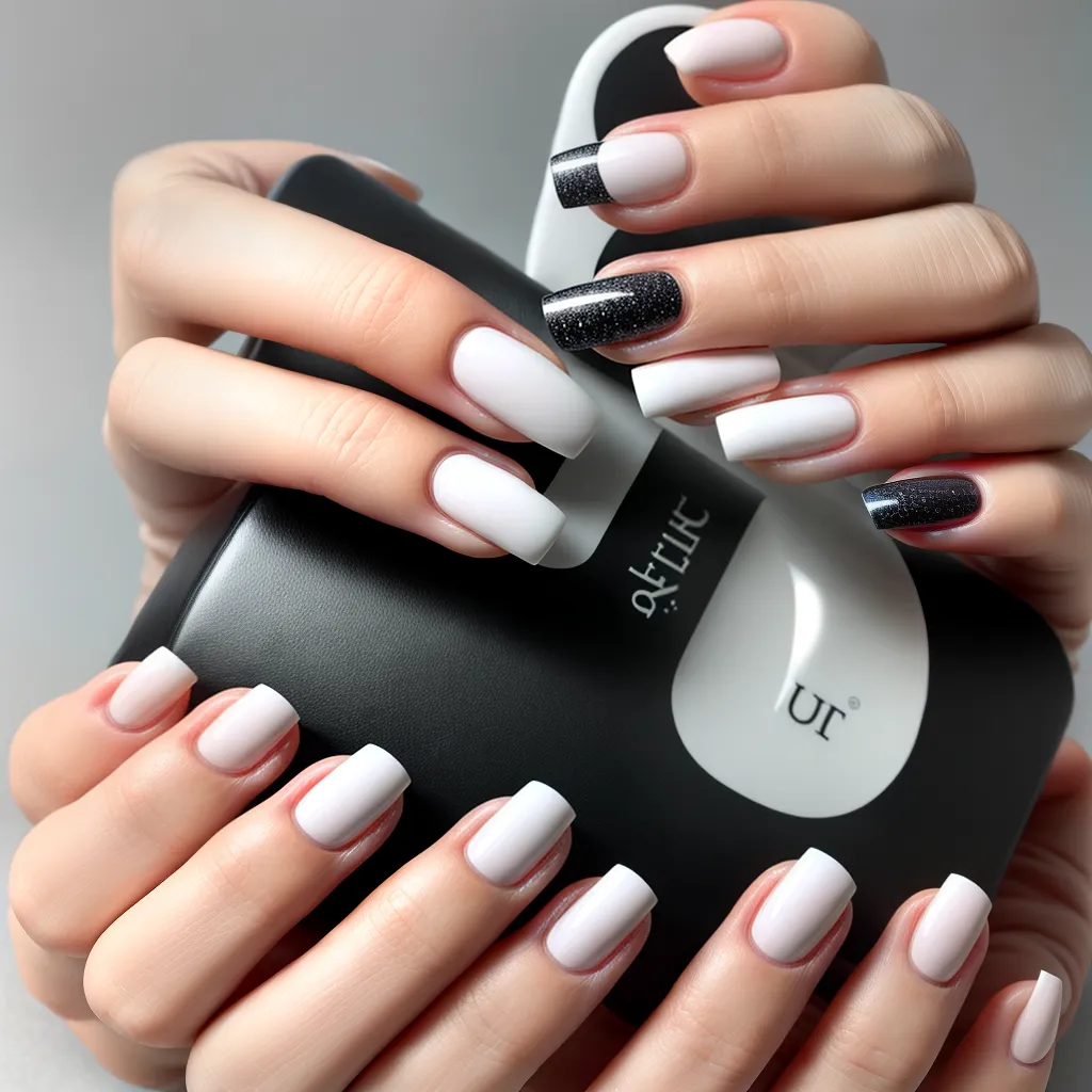 unhas marmore efeito elegante 2