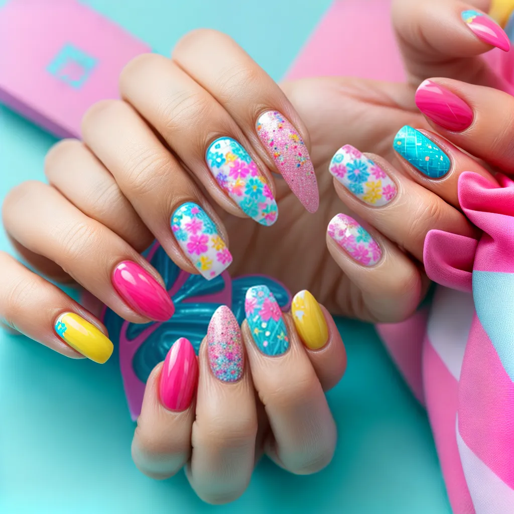unhas manicure sorvete colorido 1 unhas manicure sorvete colorido 1