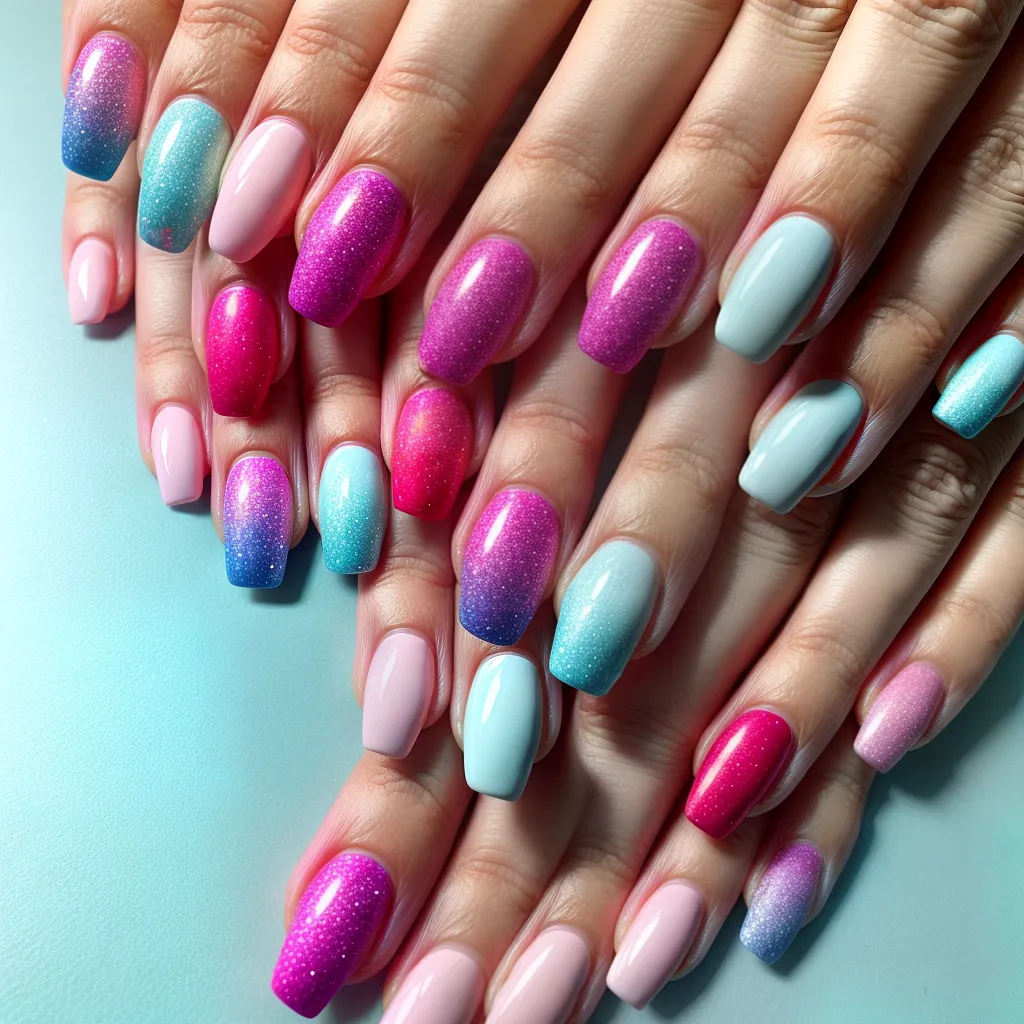 unhas manicure coloridas sorvete verao unhas manicure coloridas sorvete verao